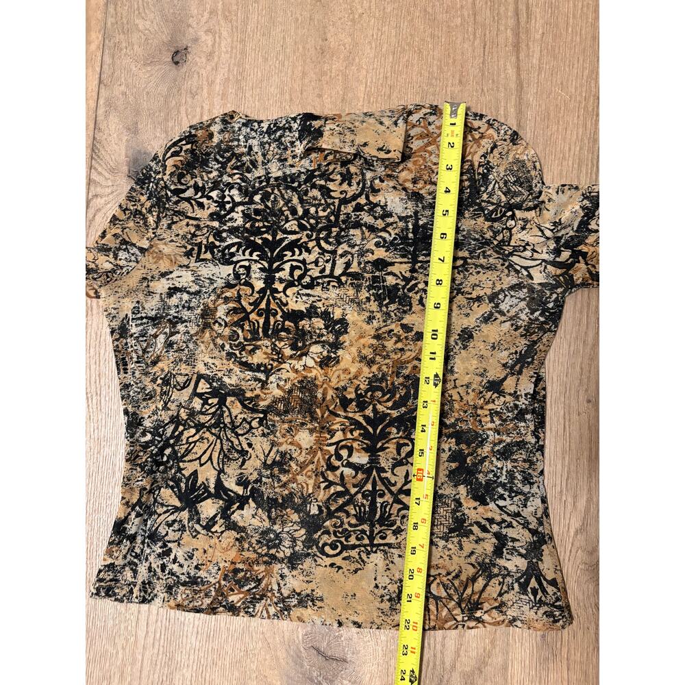 Vintage St. John abstract long sleeve top size Large - Picture 5 of 6